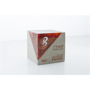 Umbra Cube Award with Concrete and Resin